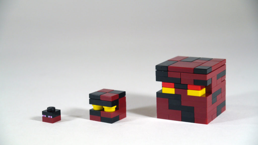 Drei Würfel aus Lego