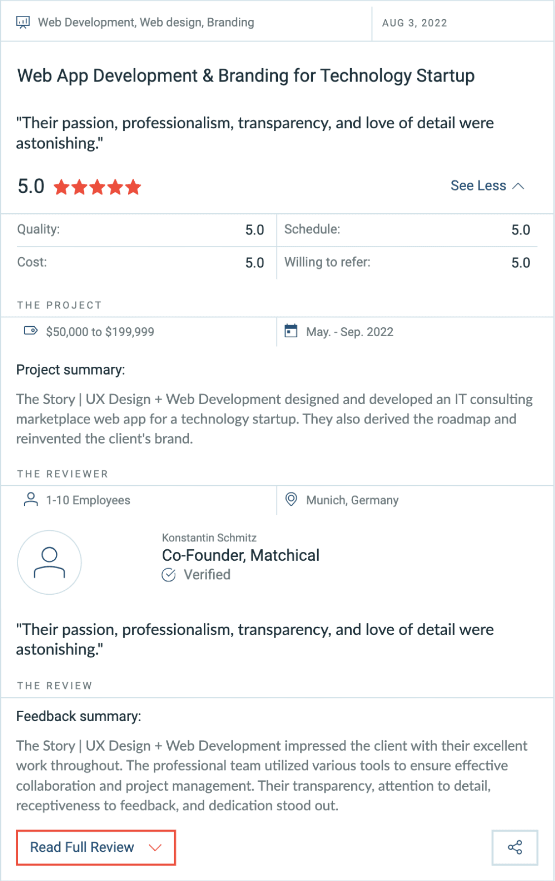 The Story: UI/UX design + App Development company (product design)