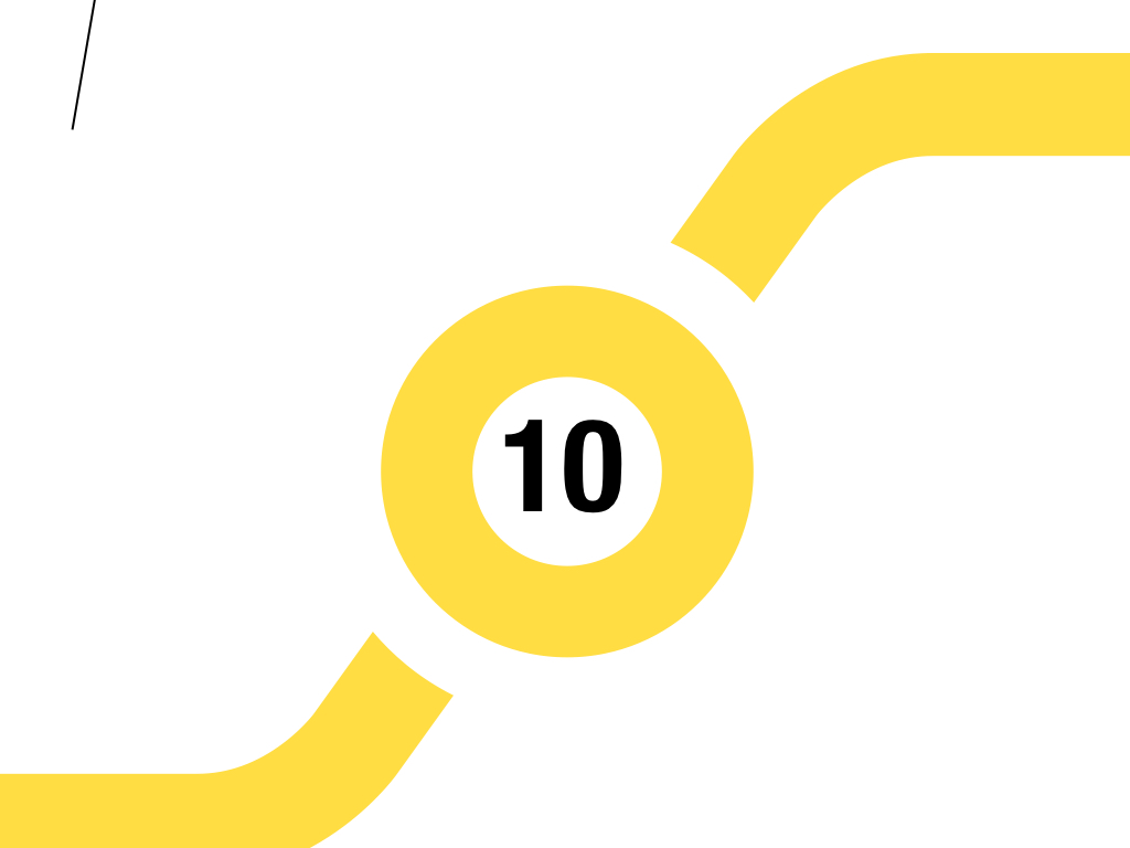 tools for ux research - the black number ten in a yellow circle