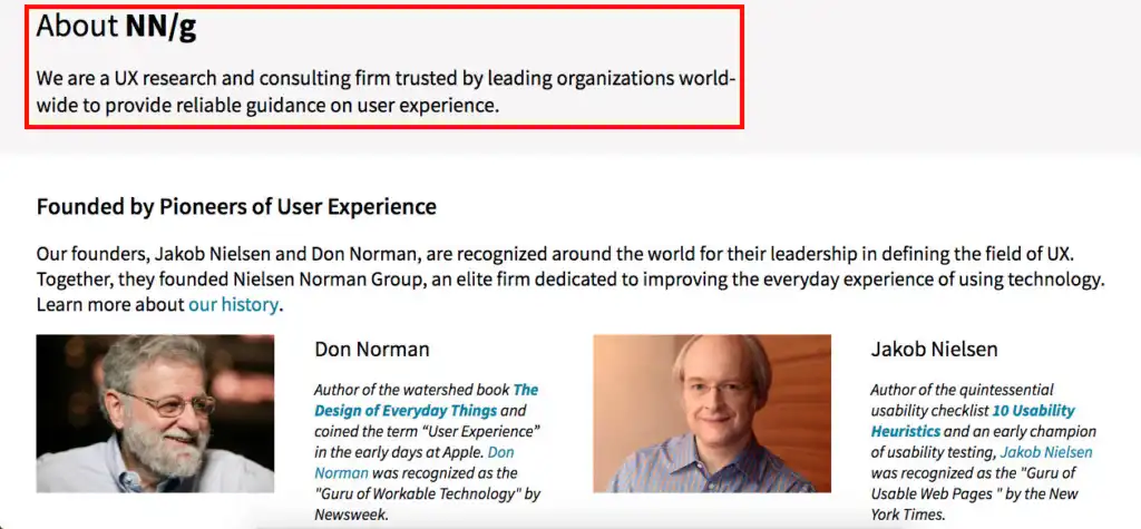 Nielsen Norman Group website