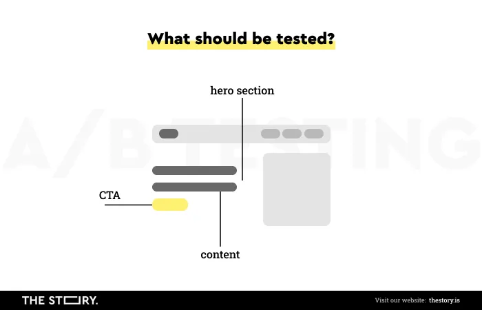 hero section, cta, content