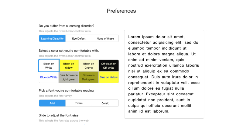 designing apps for seniors - preferences