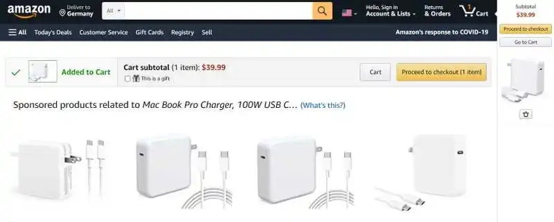 optimization of the shopping cart in an online store - Amazon
