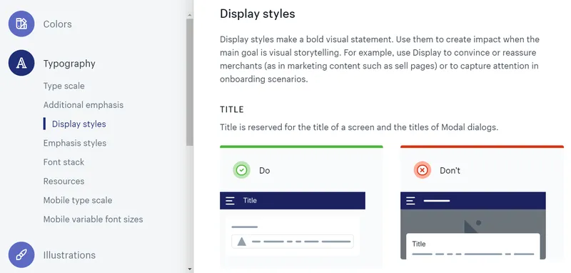 an example of design system - ux/ui design