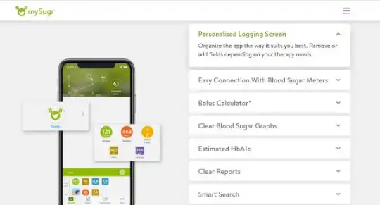 Mobile application for people suffering from diabetes
