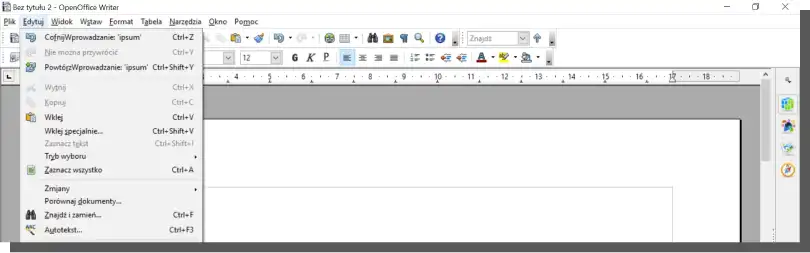 Interface Design - OpenOffice