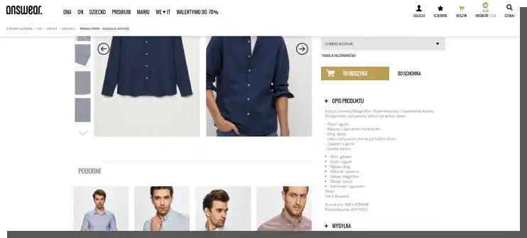 UX in E-Commerce - a product page in Answear