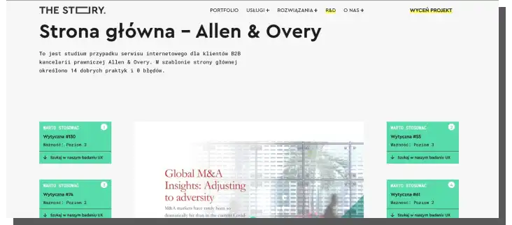 UX Audit of Allen & Overy's home page