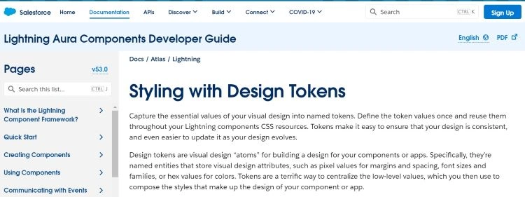 Styling with Design Tokens - Salesforce