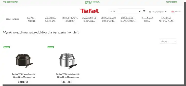 Search engine at Tefal24.pl