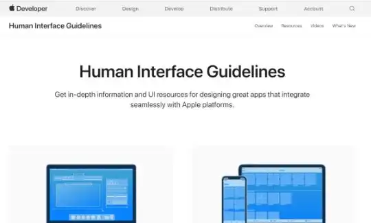 Human Interface Guidelines website