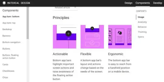 Material Design - App bars: bottom principles