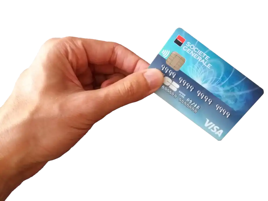 Somebody holding a credit card
