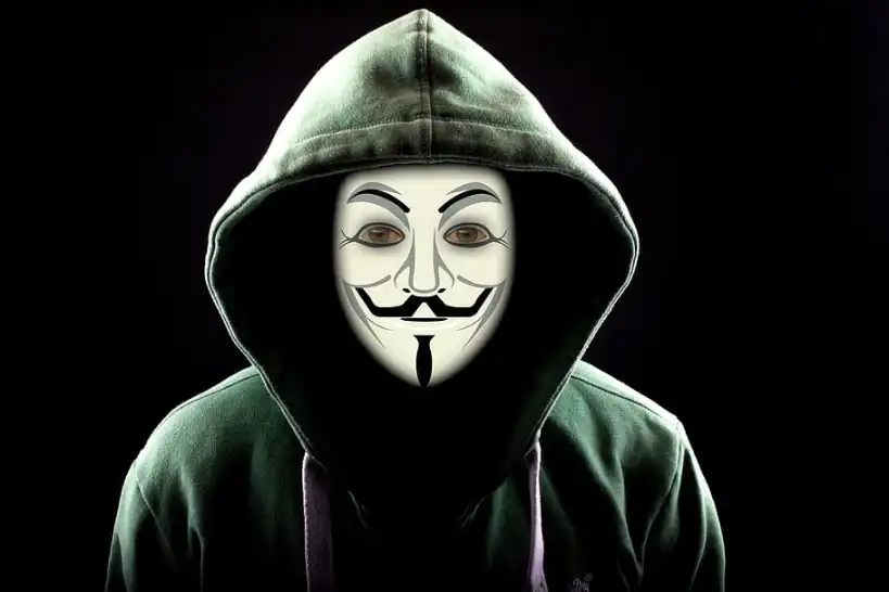 A picture of an anonymous hacker
