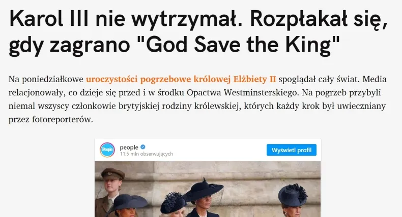 An example of a headline on natemat.pl