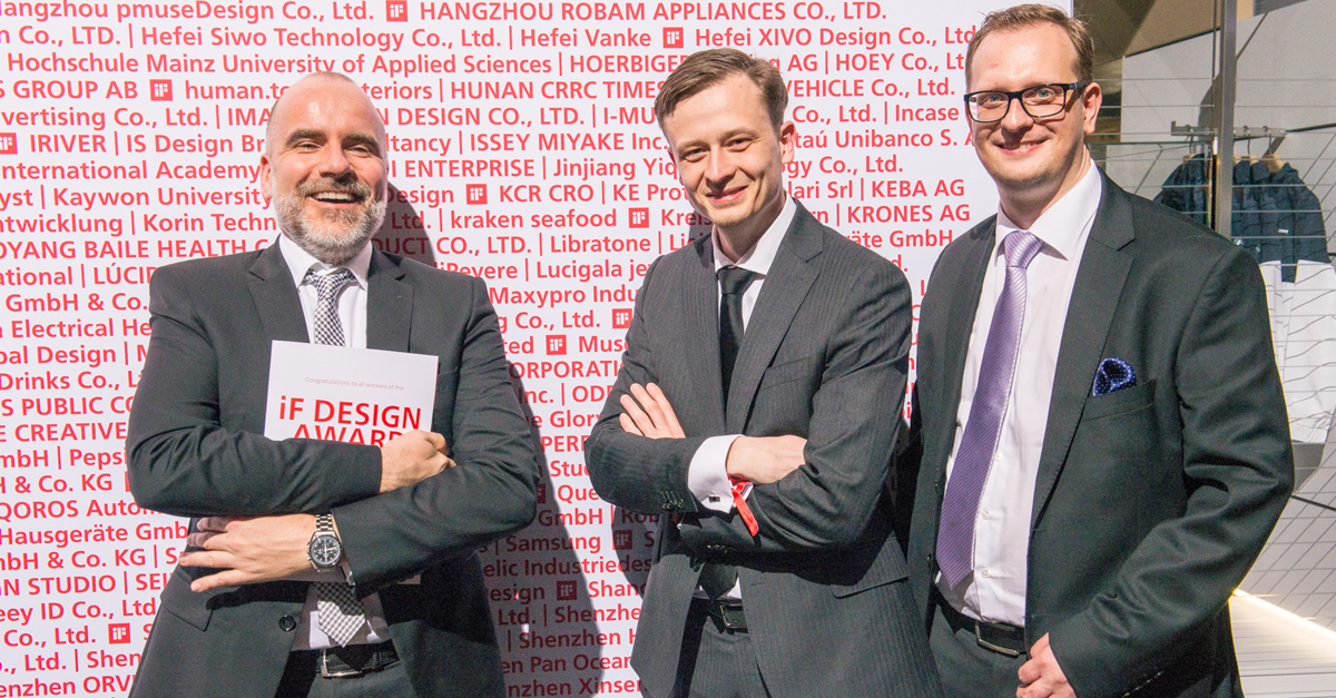 Mike Jagielski Dymitr Romanowski i Yaroslav Shatkevich na IF Design Awards