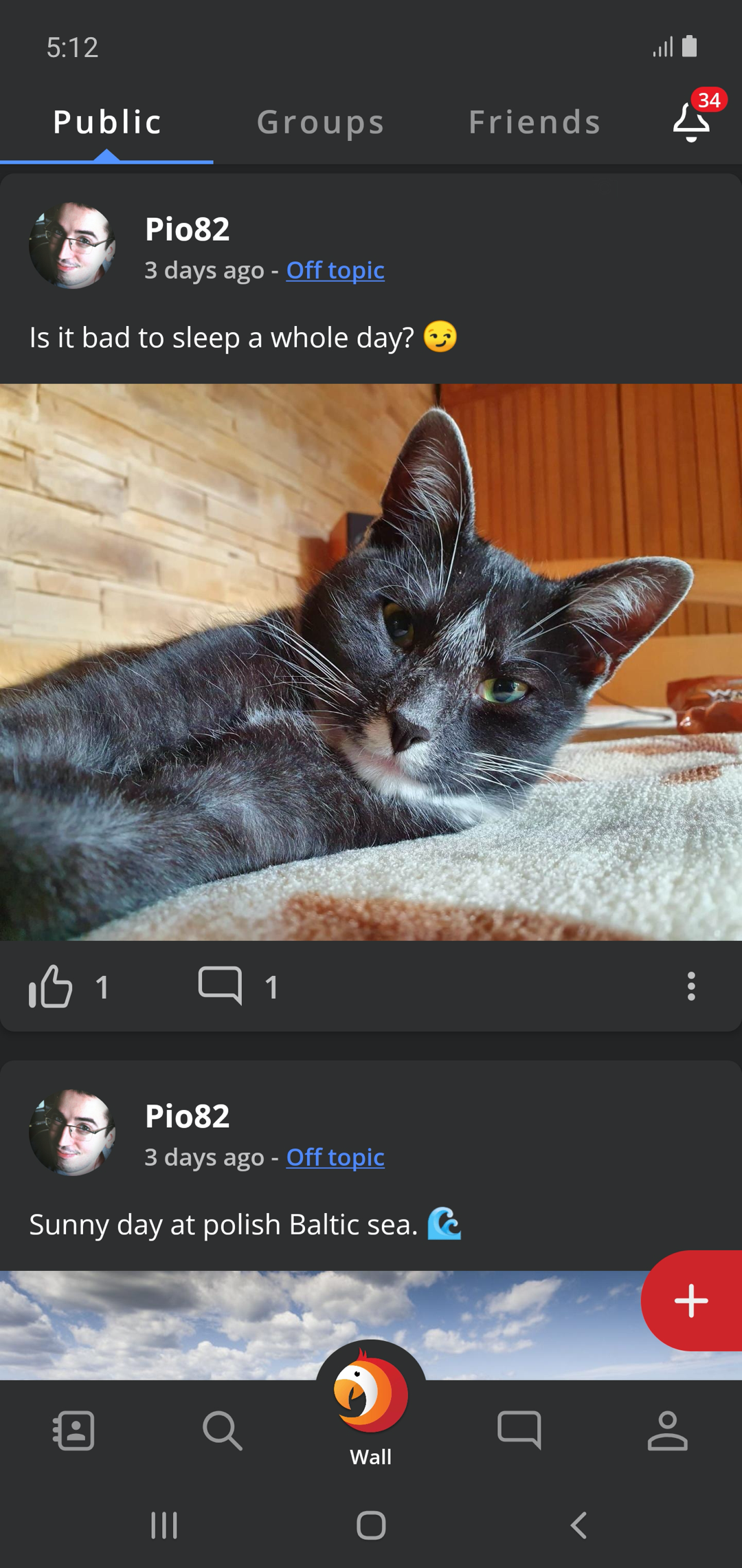 widok strony głównej aplikacji mobilnej ParrotOne