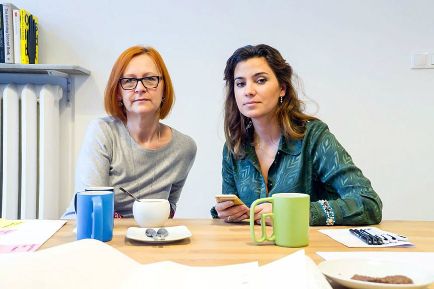Anna Kupiecka i Adrianna Sobol z fundacji Oncocafe
