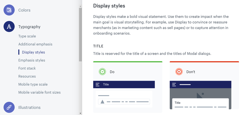 przykład Design System - ui ux design