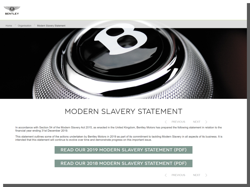 CSR - wiarygodna strona internetowa Bentley