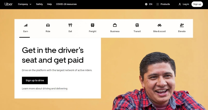 startup przykład - Uber