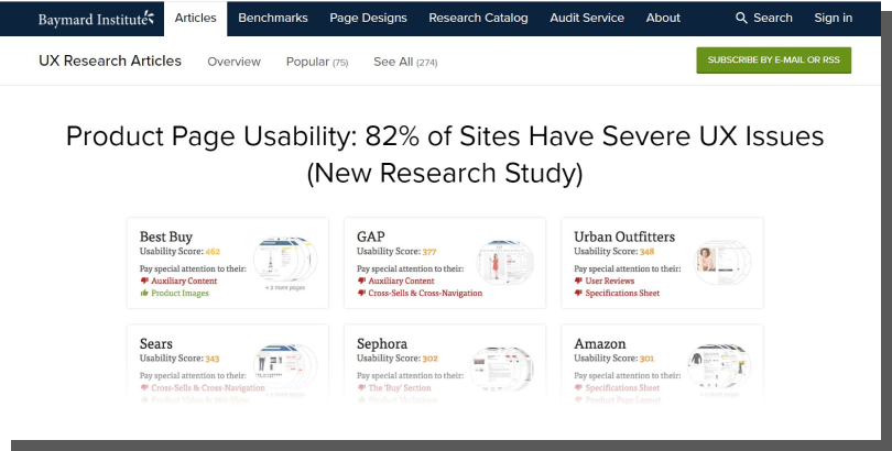 ux research strony produktowe ecommerce