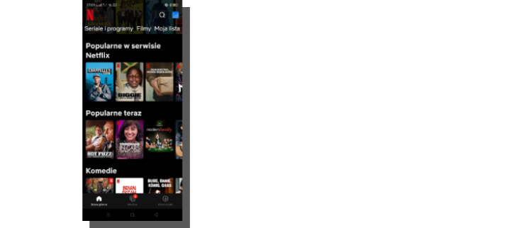 projektowanie nawigacji w m commerce - Netflix
