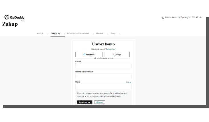 ecommerce ux - godaddy