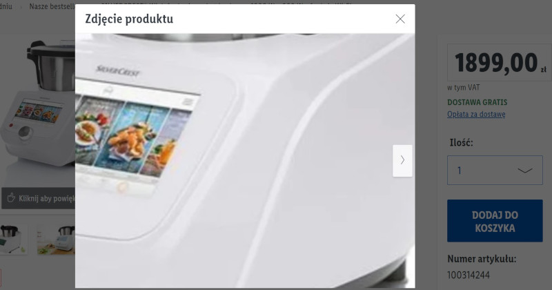 nawigacja na stronie produktu w sklepie internetowym