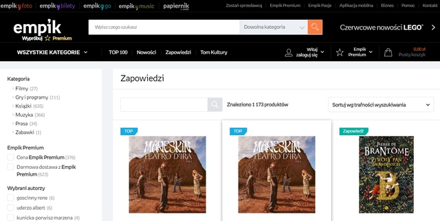 optymalizacja koszyka w e-commerce - Empik