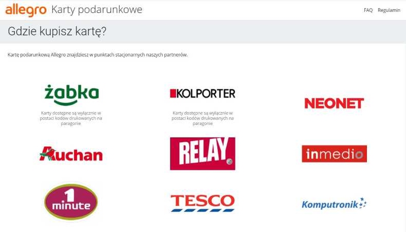 karty podarunkowe w e-commerce
