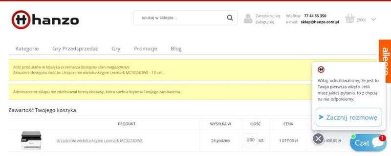 sklep internetowy - błędy w e-commerce