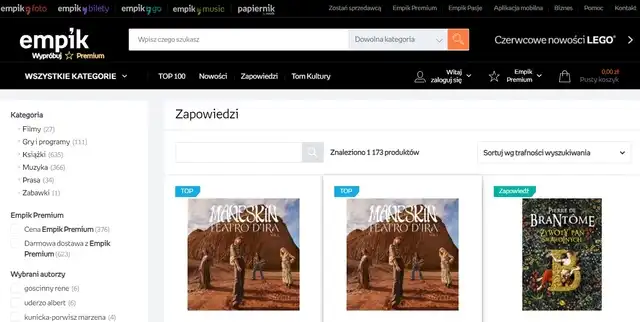 optymalizacja koszyka w e-commerce - Empik