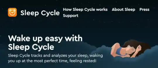 aplikacja mobilna wellness - sleep cycle