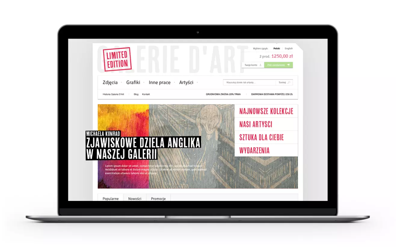 Stworzenie marki dla galerii sztuki online - obrazek 2