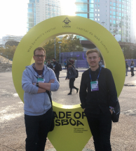 Yaroslav (CTO) i Krzysiek (UX Researcher) na WebSummit w Lizbonie